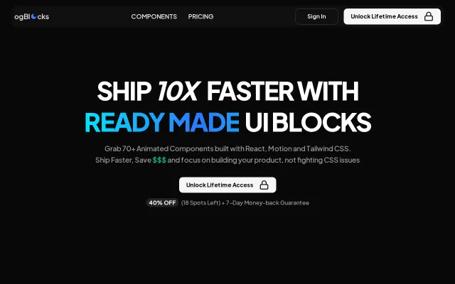 OgBlocks – Copy Paste Animations for React Developers