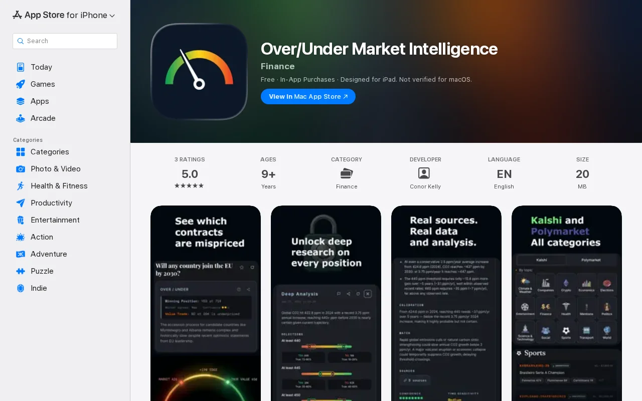 Prediction market analysis app layering LLMs with data APIs