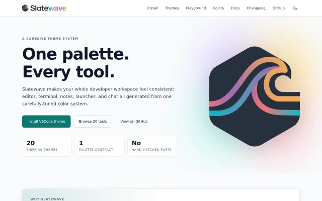 Slatewave – a single color palette across terminals, editors, and apps