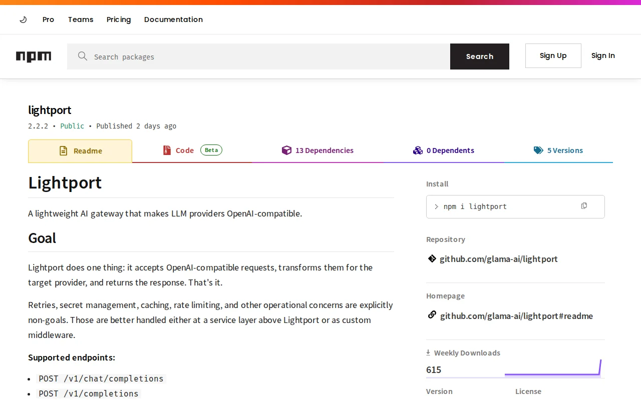 Lightport – open-source AI gateway