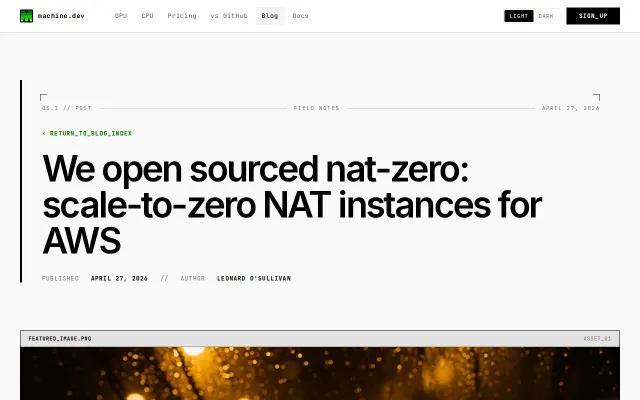 Nat-zero – Scale-to-zero NAT instances for AWS (Terraform module)