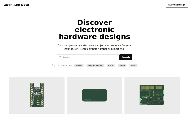 I'm cataloging open source electronics