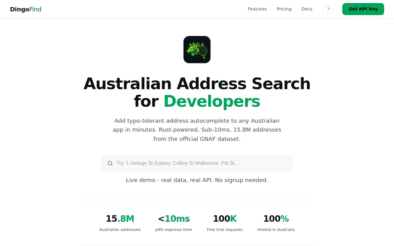 DingoFind – A sub-10ms Australian address autocomplete API in Rust