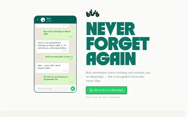 I built a WhatsApp bot to help you remember birthdays