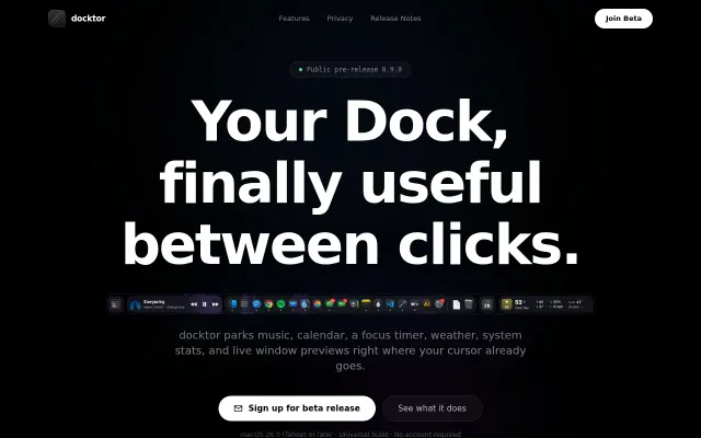 Docktor – I put live window previews and widgets on the macOS 26 Dock