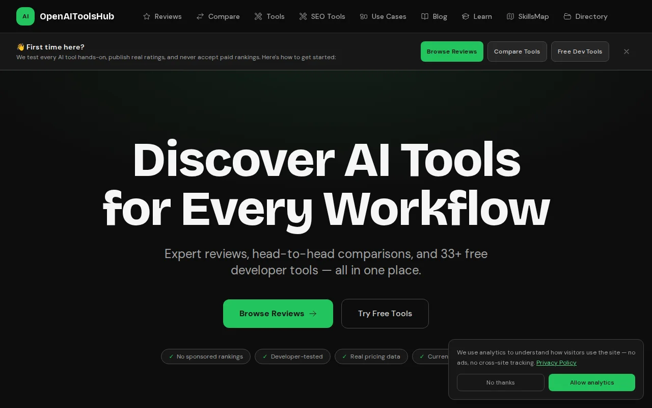 AI tools index with free LLM latency and cost calculators