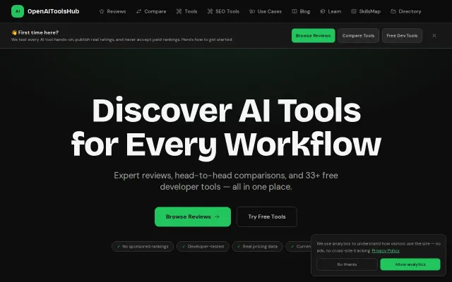 AI tools index with free LLM latency and cost calculators