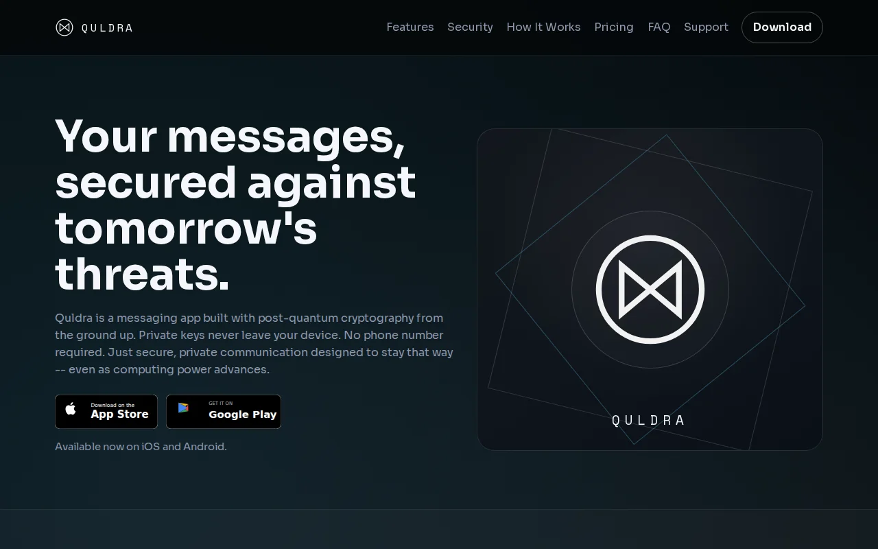 Quldra – A true device based post quantum messenger