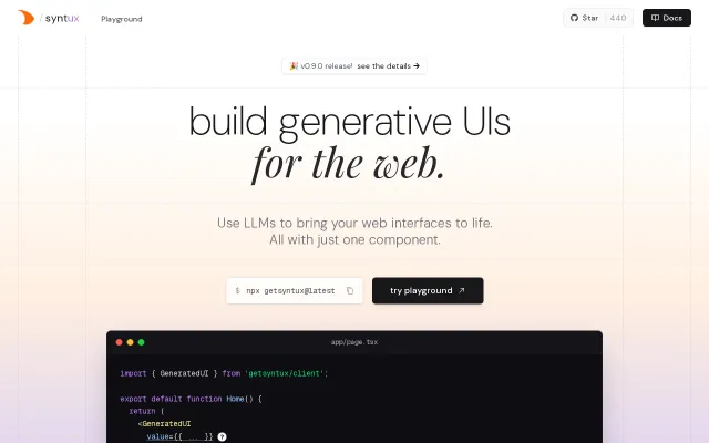 Generative UI Library for React