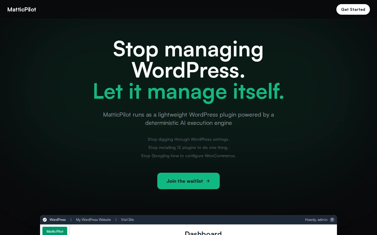 I built an AI that operates WordPress for you