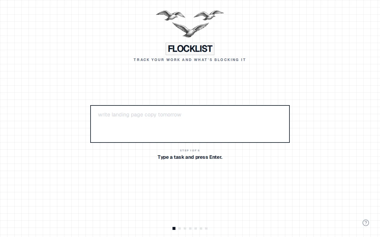 Flocklist, minimalist graph-based task tracker