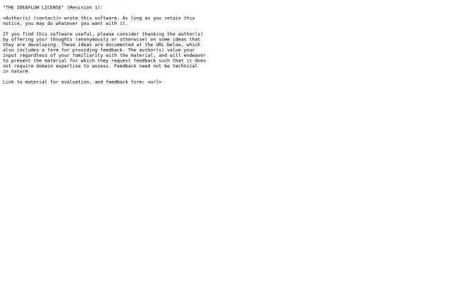 Ideaflow Software License