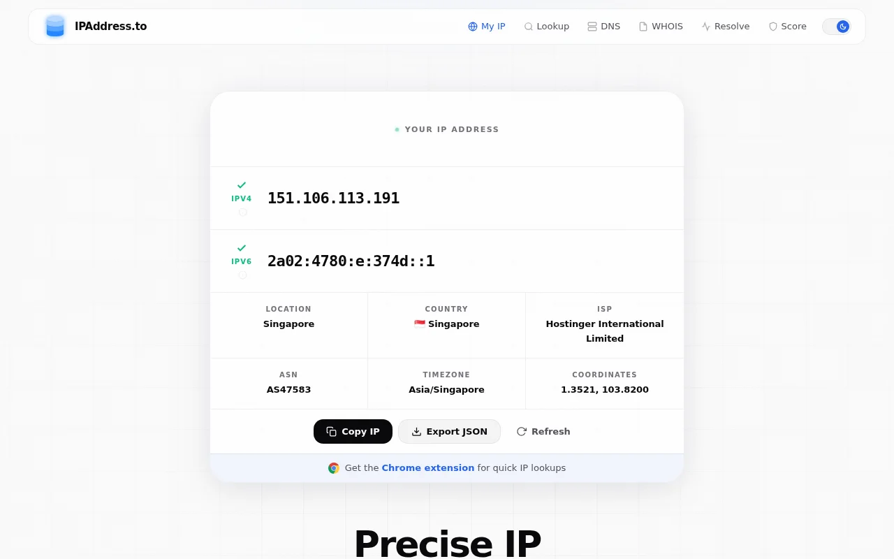 IP Tools (Ipaddress.to)
