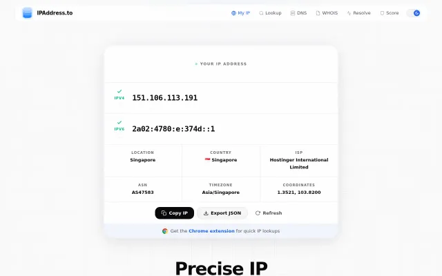 IP Tools (Ipaddress.to)
