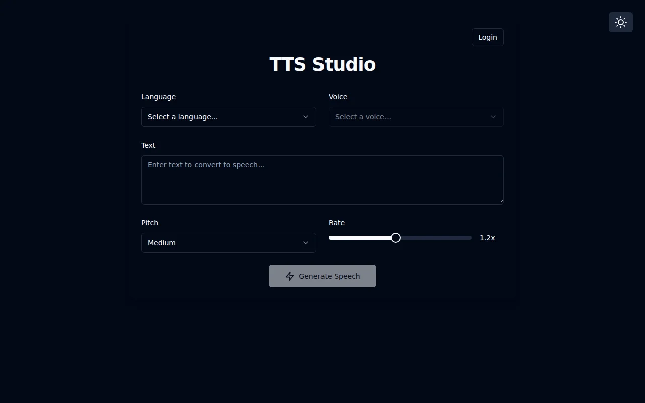 TTS Studio: AI-Powered Text-to-Speech Tool