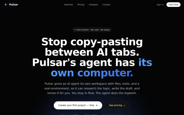 Agent with its own computer on the cloud