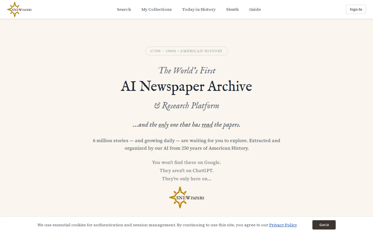 Large Scale Article Extract of Newspapers 1730s-1960s