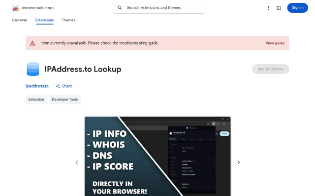 IP Lookup Extension