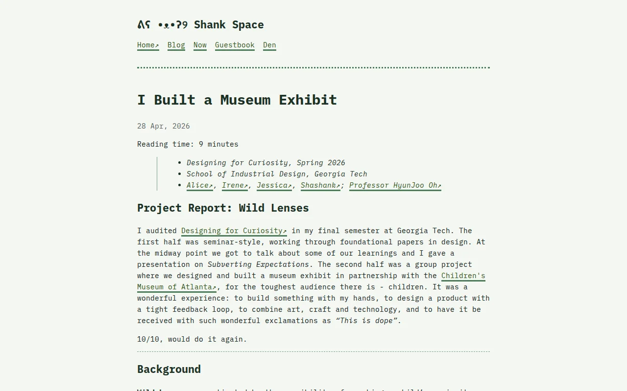 I Built a Museum Exhibit