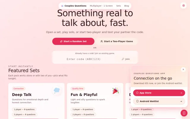 I made a website for couples in a long distance relationship