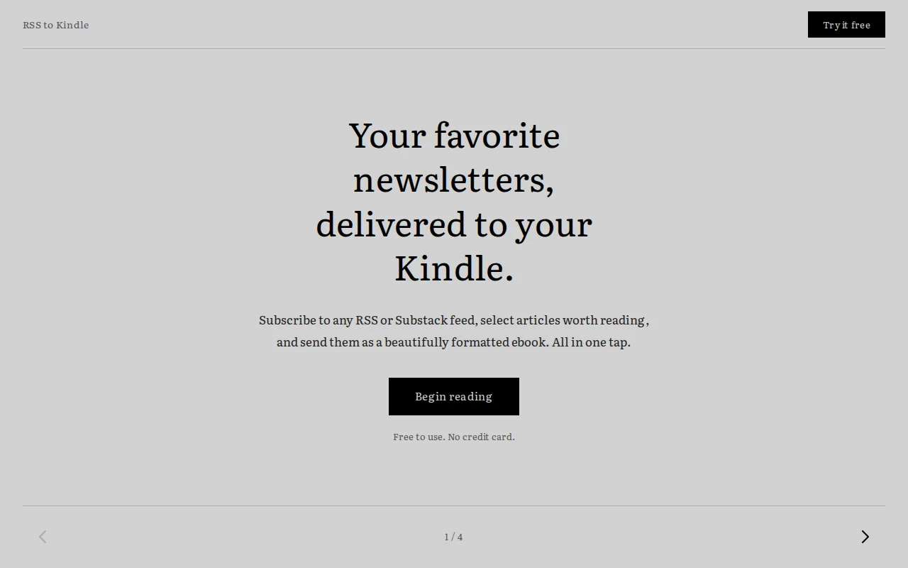 Subscribe to RSS Feeds on Kindle