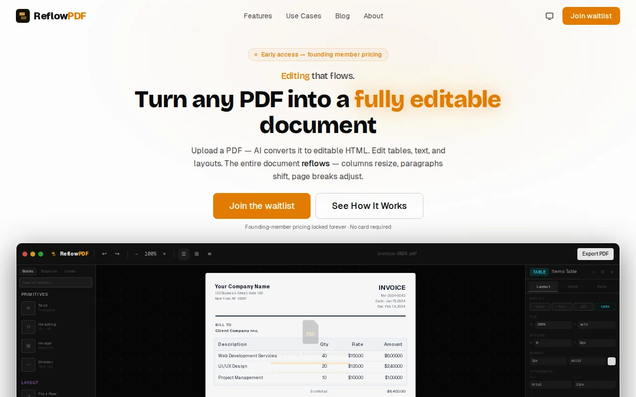 ReflowPDF – wrote a layout engine because every PDF library failed