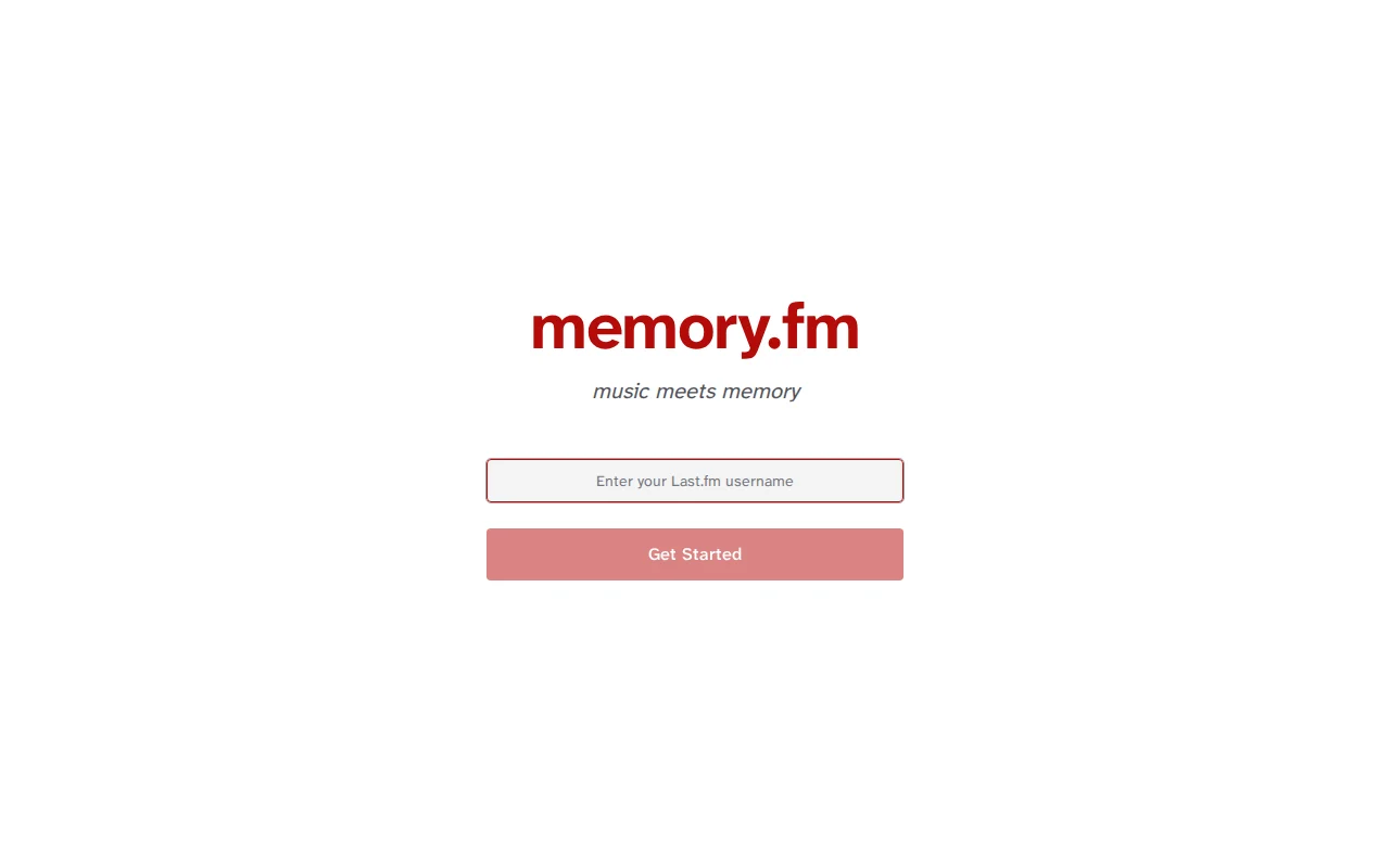 memory.fm – revisit your life through your music listening history