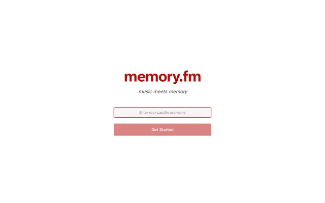 memory.fm – revisit your life through your music listening history