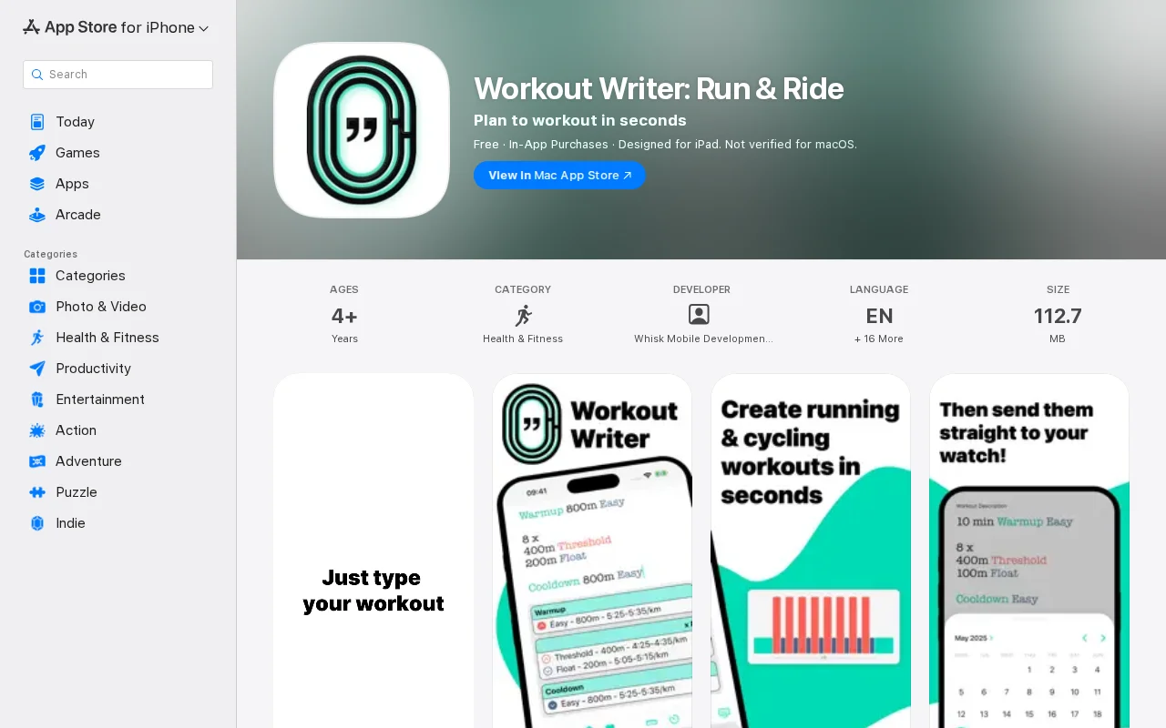 Workout Writer – deterministic text parser for run and ride workouts