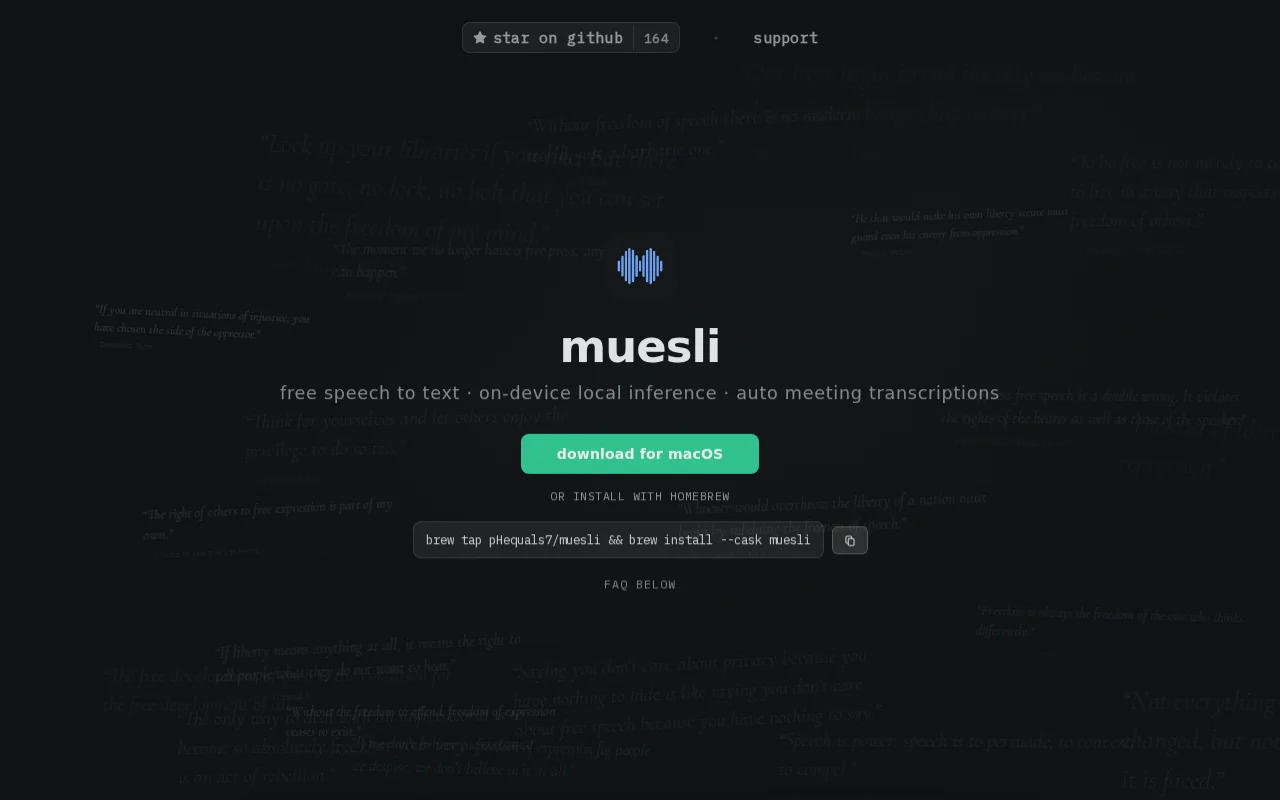 Muesli – If Granola and Wisprflow had an open source on device baby