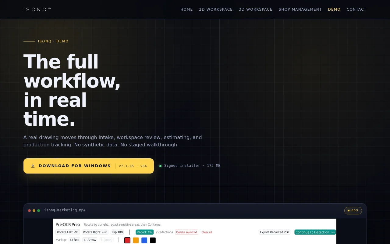 Isonq – PDF/DXF and STEP to shop quoting