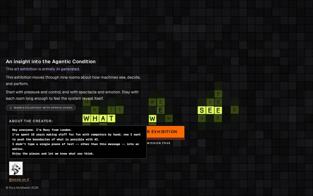 An AI generated, online art exhibition