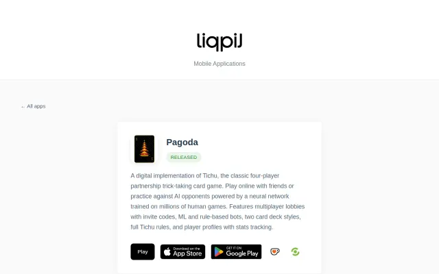 Pagoda – a Tichu ML Powered game trained on human games