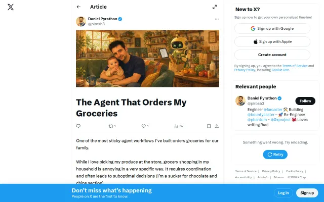 The Agent That Orders My Groceries
