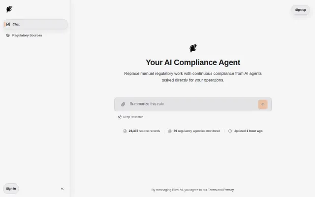 Rival AI – AI compliance agents and regulatory corpus