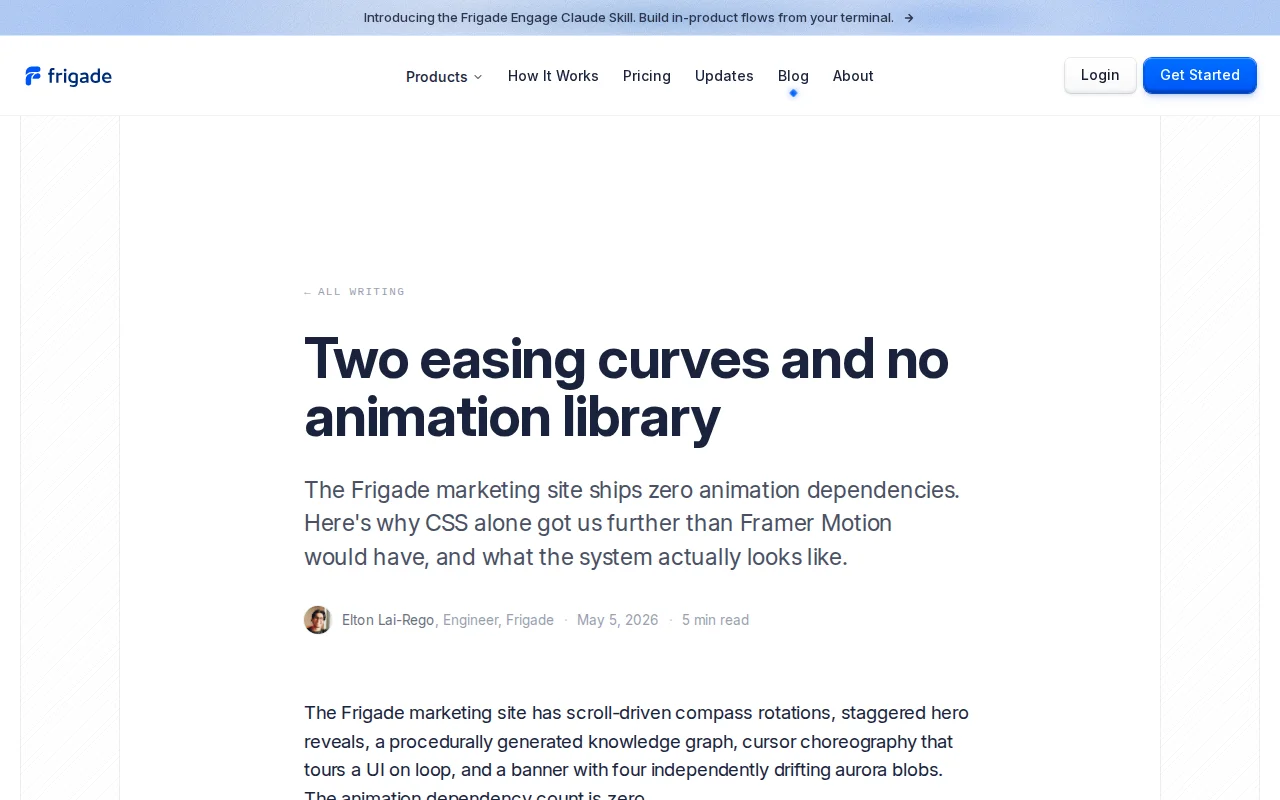 Two easing curves and no animation library