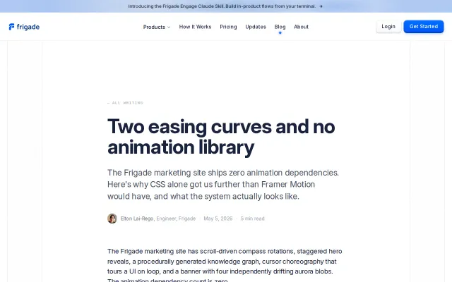 Two easing curves and no animation library