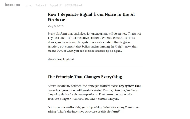 How I Separate Signal from Noise in the AI Firehose