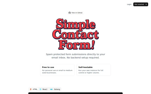 Free OSS Contact Form Forwarder