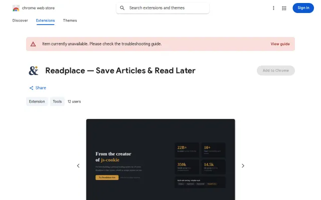 Readplace Read-It-Later Chrome Extension – Free the for First 100