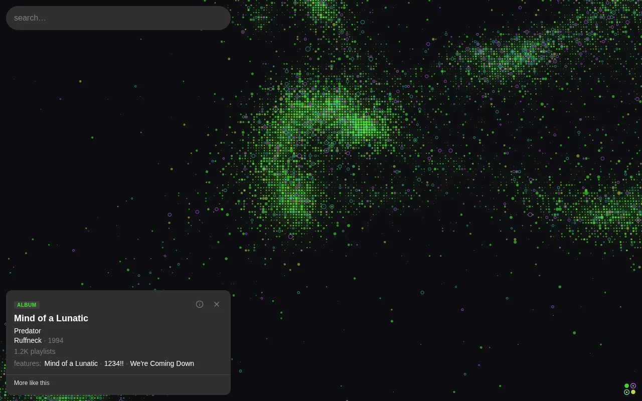 Toposonico, a music recommender you can navigate