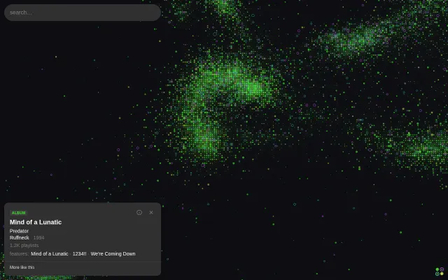 Toposonico, a music recommender you can navigate