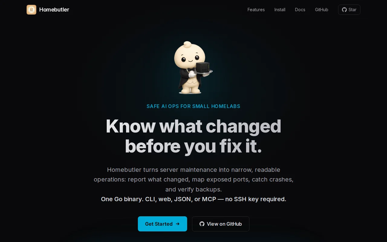 HomeButler – A narrow ops interface for AI agents and homelabs