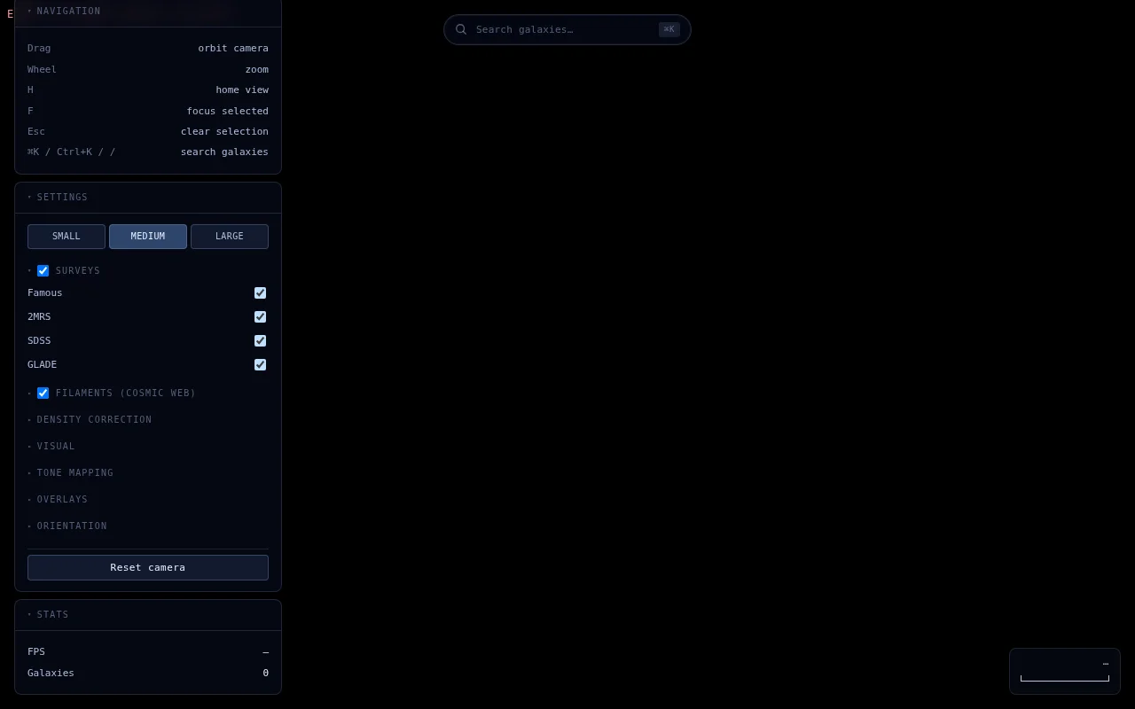 Skymap – a 3D galaxy catalog explorer in the browser via WebGPU