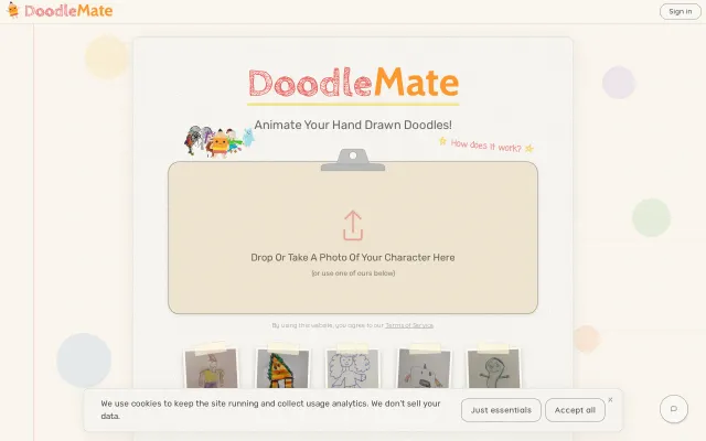DoodleMate: Animate Your Child's Hand Drawings Without Generative AI
