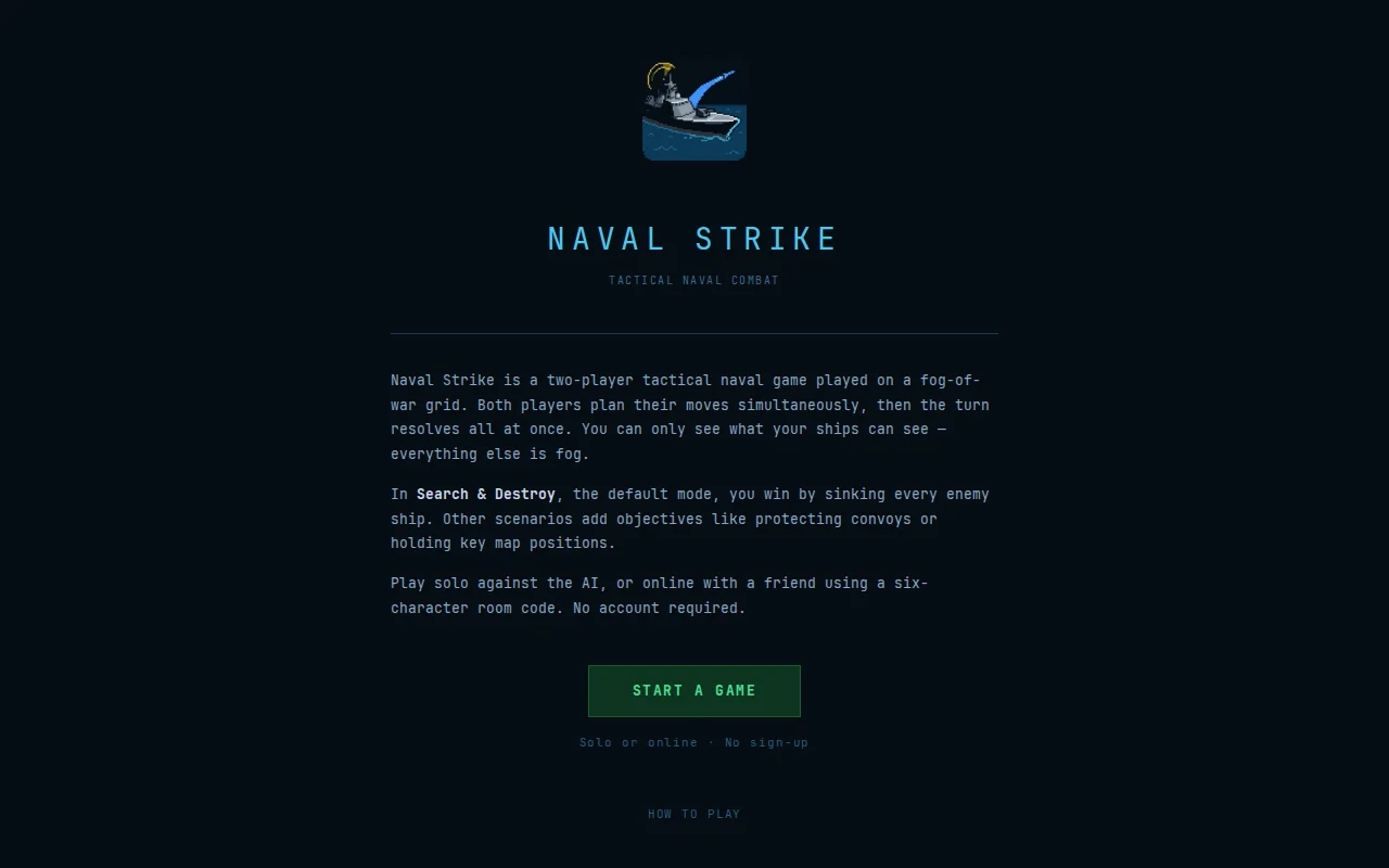 Naval Strike – simultaneous turn-based fleet combat in the browser