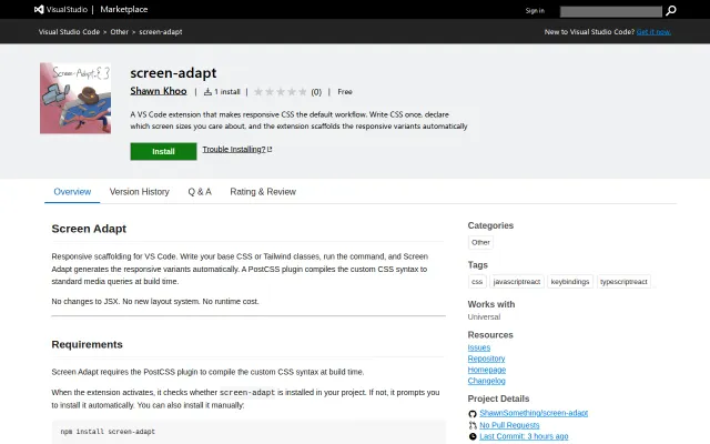 Screen Adapt – auto-scaffolds responsive CSS and Tailwind variants