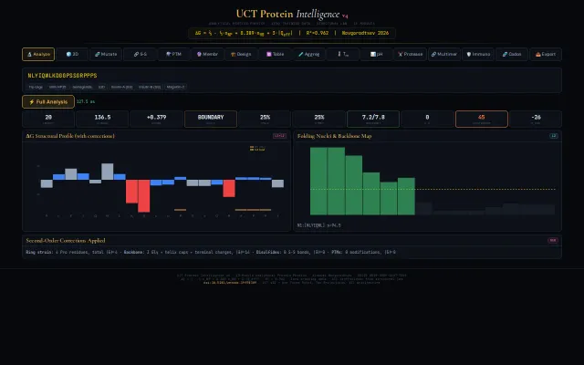 Design proteins from one formula, zero training data – runs in browser