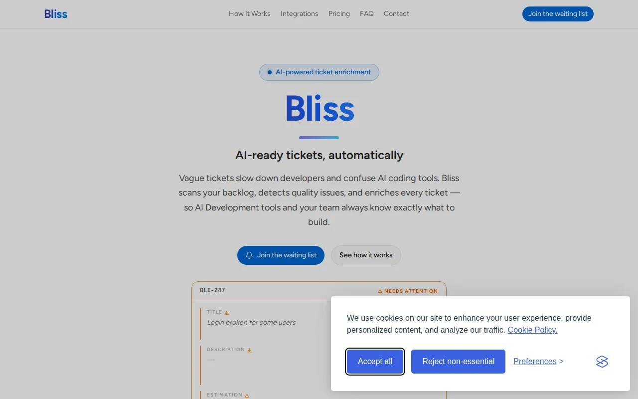 Bliss – a backlog quality scanner for AI-powered teams