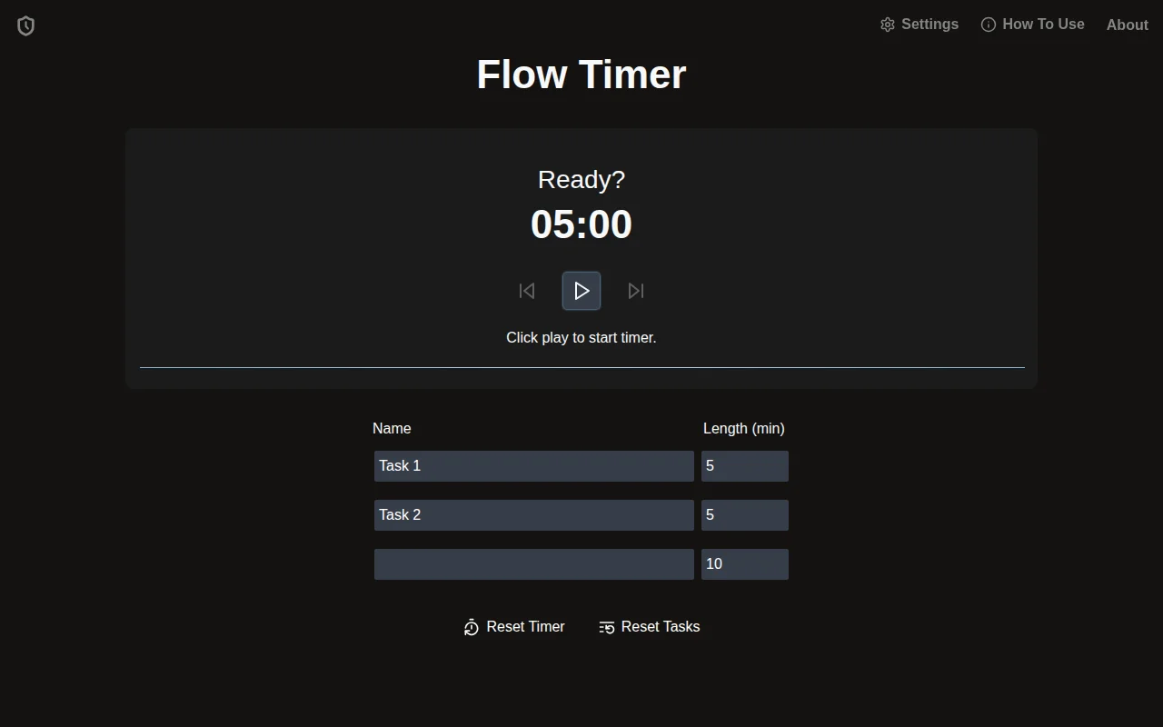 Flow Timer – A simple sequential timer without bloat for timeboxing